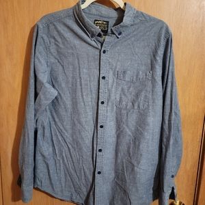 United By Blue, men's size medium, blue chambray shirt